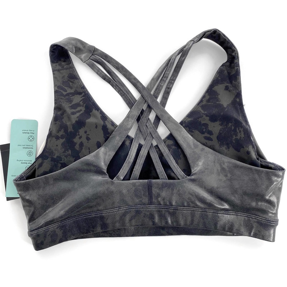 Ideology Spiral Strappy-Back Low Impact Sports Bra-Gray XS/ M - Picture 4 of 4
